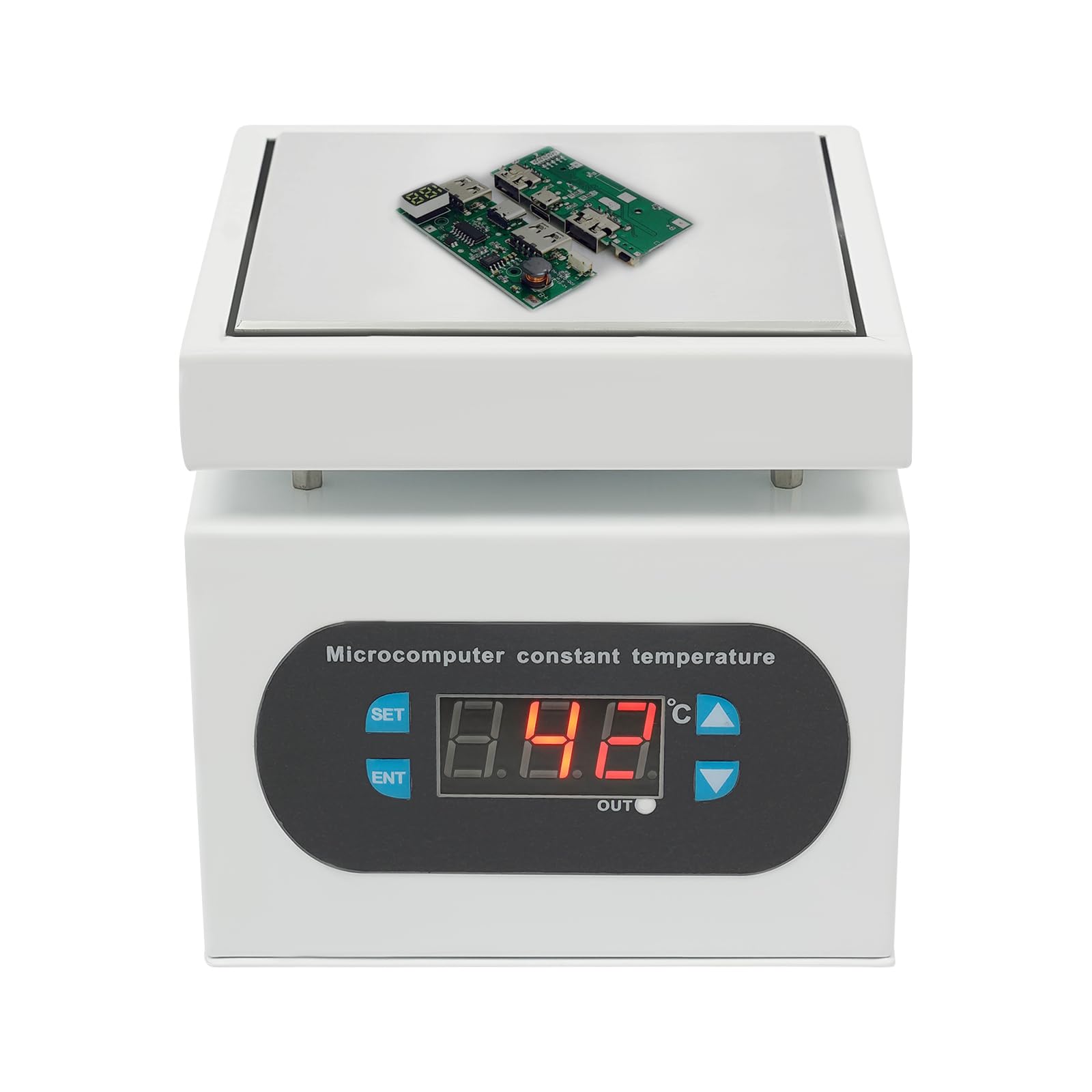 Stacja lutownicza, płyta grzejna, 350 W, 220 V, mikrokomputer LED, elektryczna płyta grzewcza, 100 x 100 mm, cyfrowa stacja grzewcza LCD, elektroniczna stacja grzewcza, 86℉-752℉/30°C-400°C