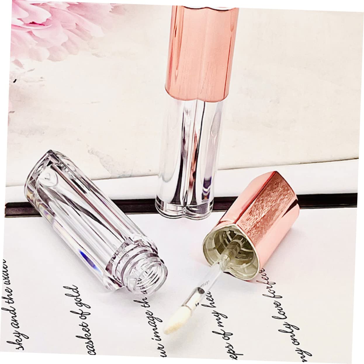 20 Stück Teiliges Transparente Nachfüllbare Lippenpflegestifte mit Auslaufsichere Leichte Kunststoff Lipgloss Tuben für Reisen und Tägliche Anwendung