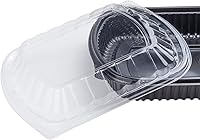 Vista 4 de Karat OPS Tapa para caja de plástico PP de 36 oz para microondas, color negro (caja de 300)
