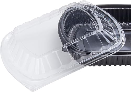 Miniatura 4 de Karat OPS Tapa para caja de plástico PP de 36 oz para microondas, color negro (caja de 300)