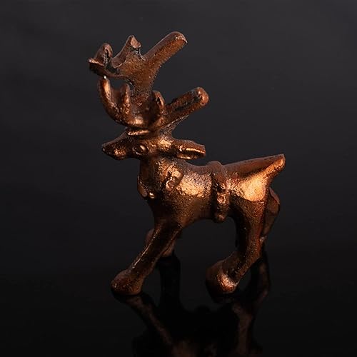 Miniatura 3 de Wonder Care Figura de reno de Navidad  Decoración del hogar para sala de estar  Venado de Navidad de pie  Estatua de mesa  Figuras de reno en