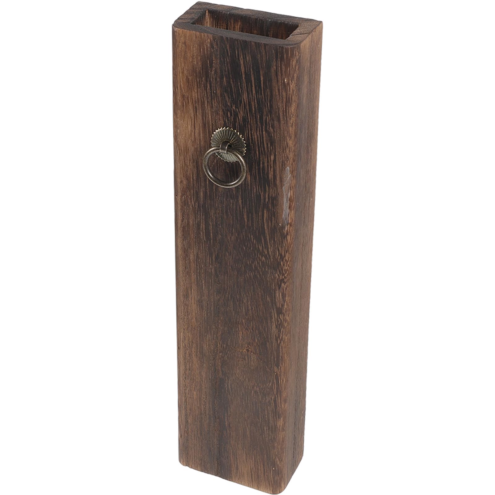Jarrón de madera de pared interior florero de pino café colgante
