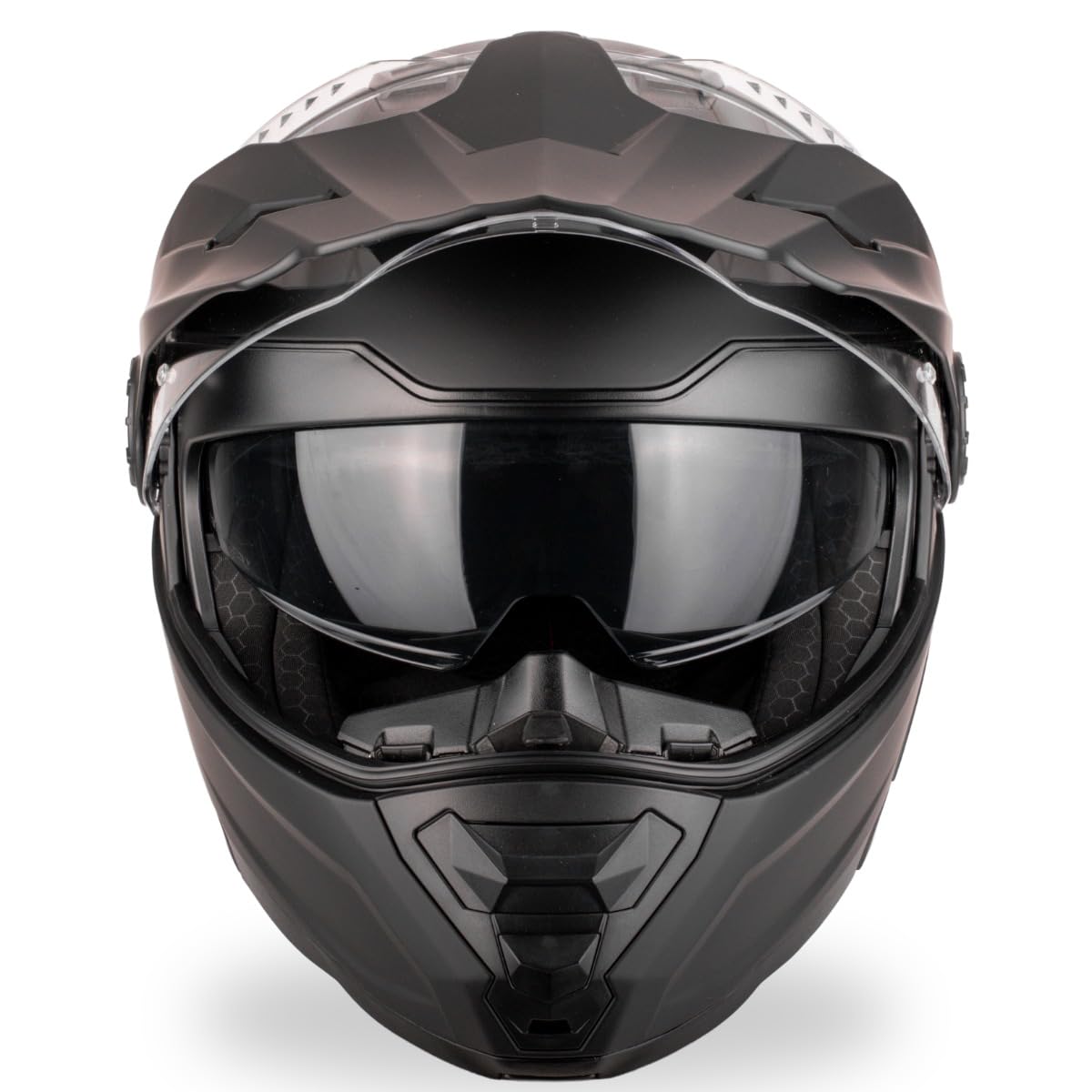 VINZ Prado Enduro Helm mit Sonnenblende | Klapphelm mit ECE 22.06 | Motorrad Helm Integralhelm Crosshelm | Motorradhelm Klappbar | In Gr. XS-XXL