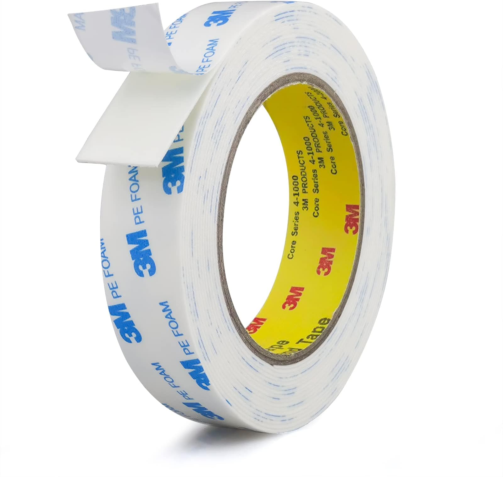 Double Sided Tape 1in x 16.5ft, Mounting Tape Heavy Duty, Removeable PE Foam Tape Strips, Strong Adhesive Tape Waterproof Free Damage for Paint Wall Picture Hanging Poster