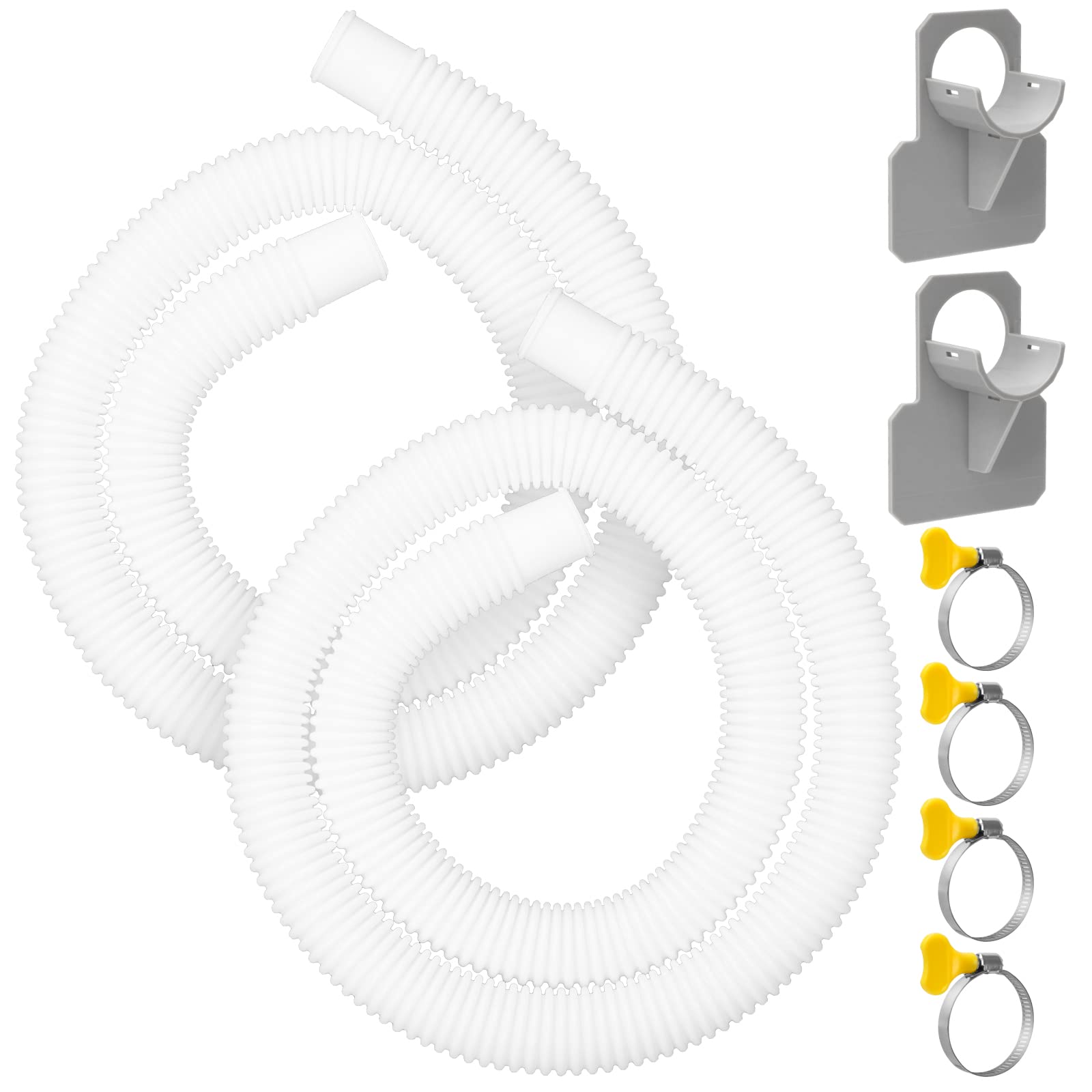 View 1 of 2 Pack Pool Hoses for Above Ground Pools, 1.25" Dia 59" L Filter Pump Hose