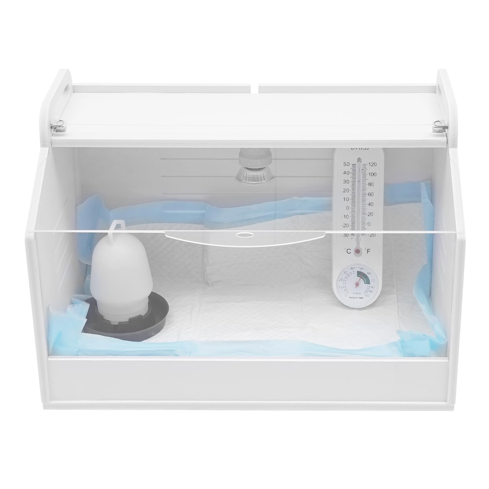 Scatola termica per pulcini, 220 V, con lampada termica e termometro, per pulcini, pollame, rettili e piccoli animali