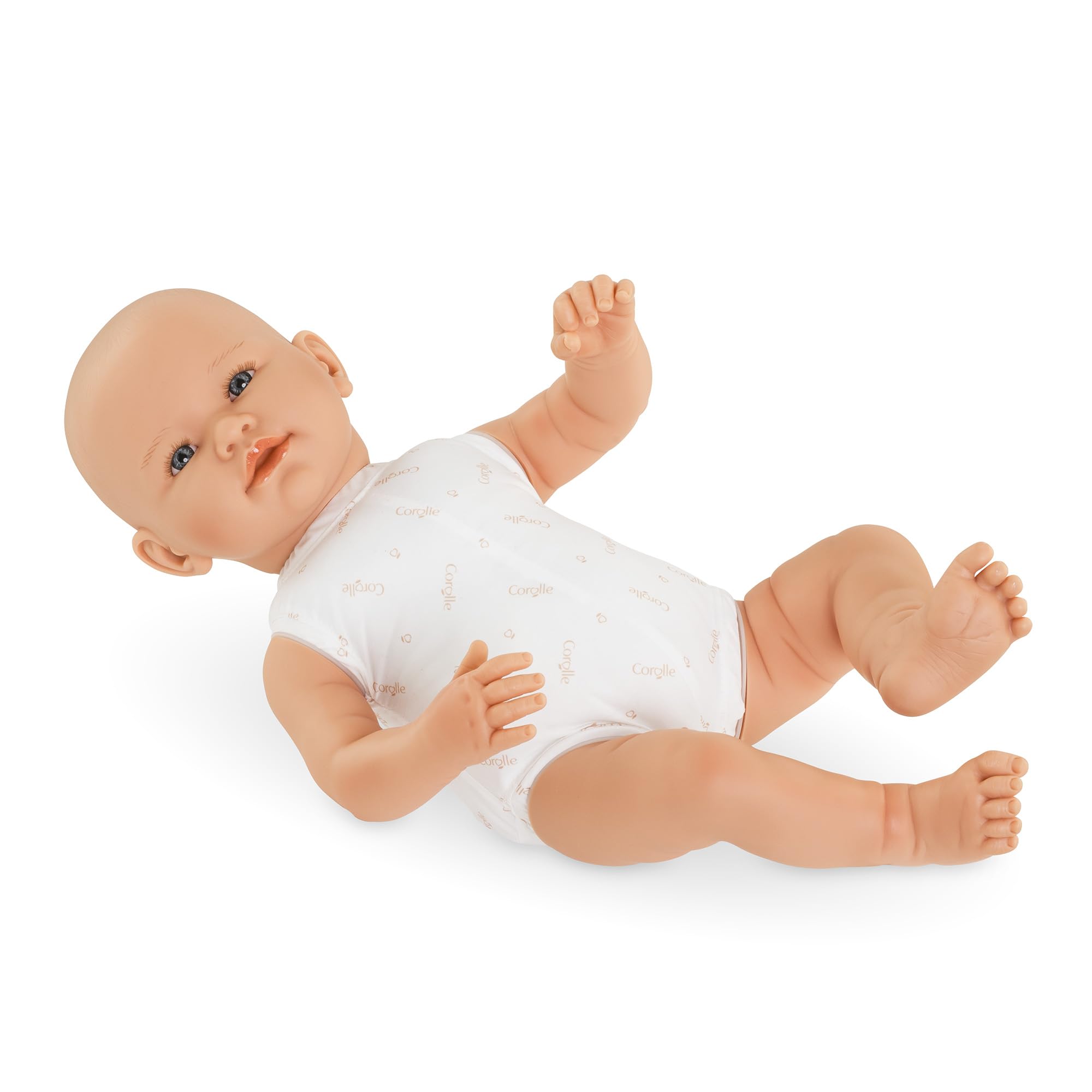 Corolle Mon Grand Poupon - Babypuppe 42 cm, realistische Weichkörper-Puppe mit Vanilleduft & Schlafaugen – ab 3 Jahren – lebensechte Spielpuppe für Rollenspiele, Puppenzubehör & Geschenk Mädchen