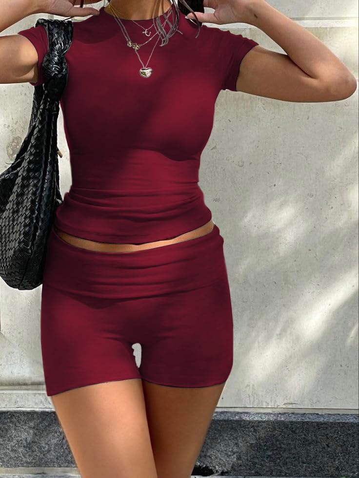 Image of Nimsruc Two Piece Lounge Sets For Women short sets