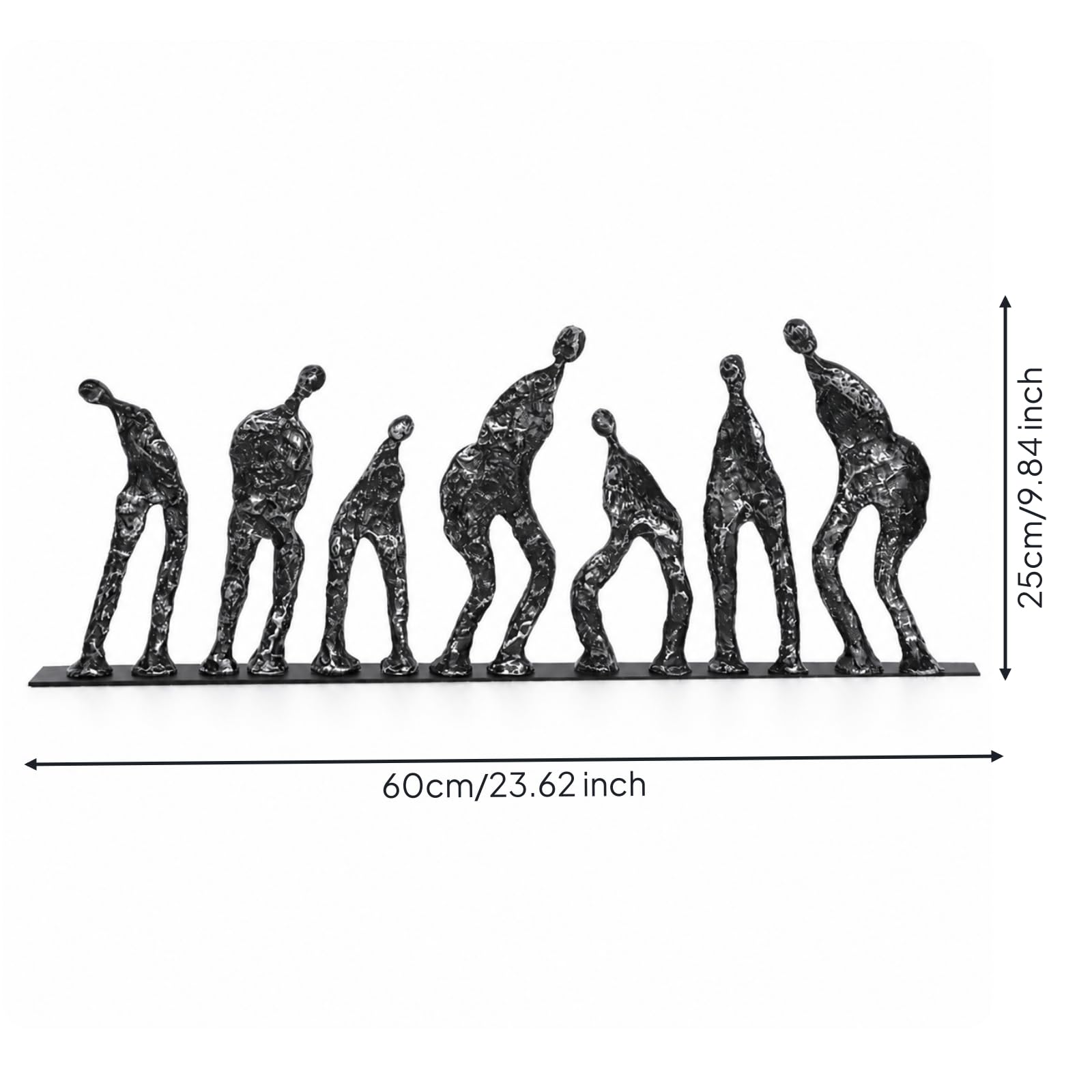 Skulptur mit Magneten modern Figurengruppe handgefertigt Kunstobjekt für Sammler, Konsole, Büro, Regal