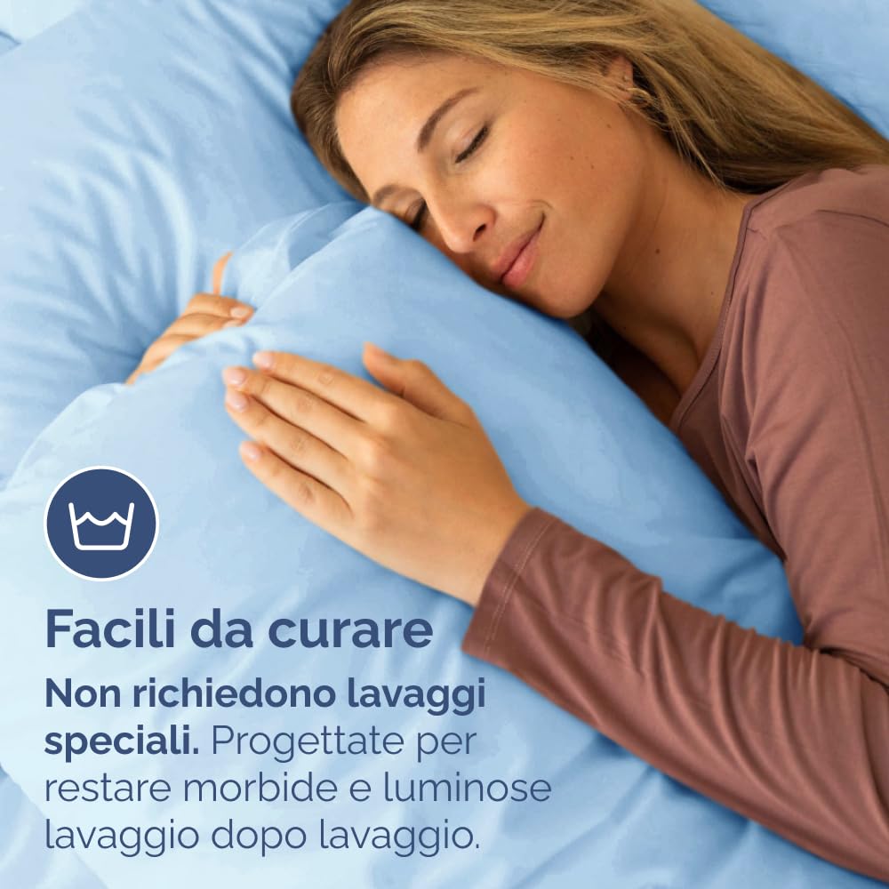 Federa 50x80 Blu chiaro - Set da 2 - Federe in Microfibra di Alta Qualità - Morbide, Confortevoli e Lavabili in Lavatrice - Federa 50x80 per Cuscini, Set 2 Federe Blu chiaro - OEKO-TEX Certificato