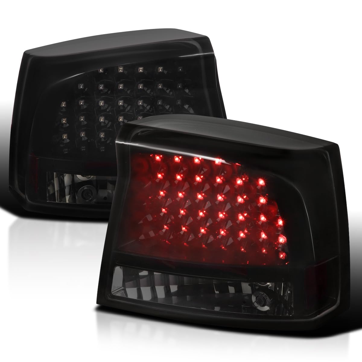 Amazon | Dodge Charger スモークレンズ 光沢ブラックLEDテールリア