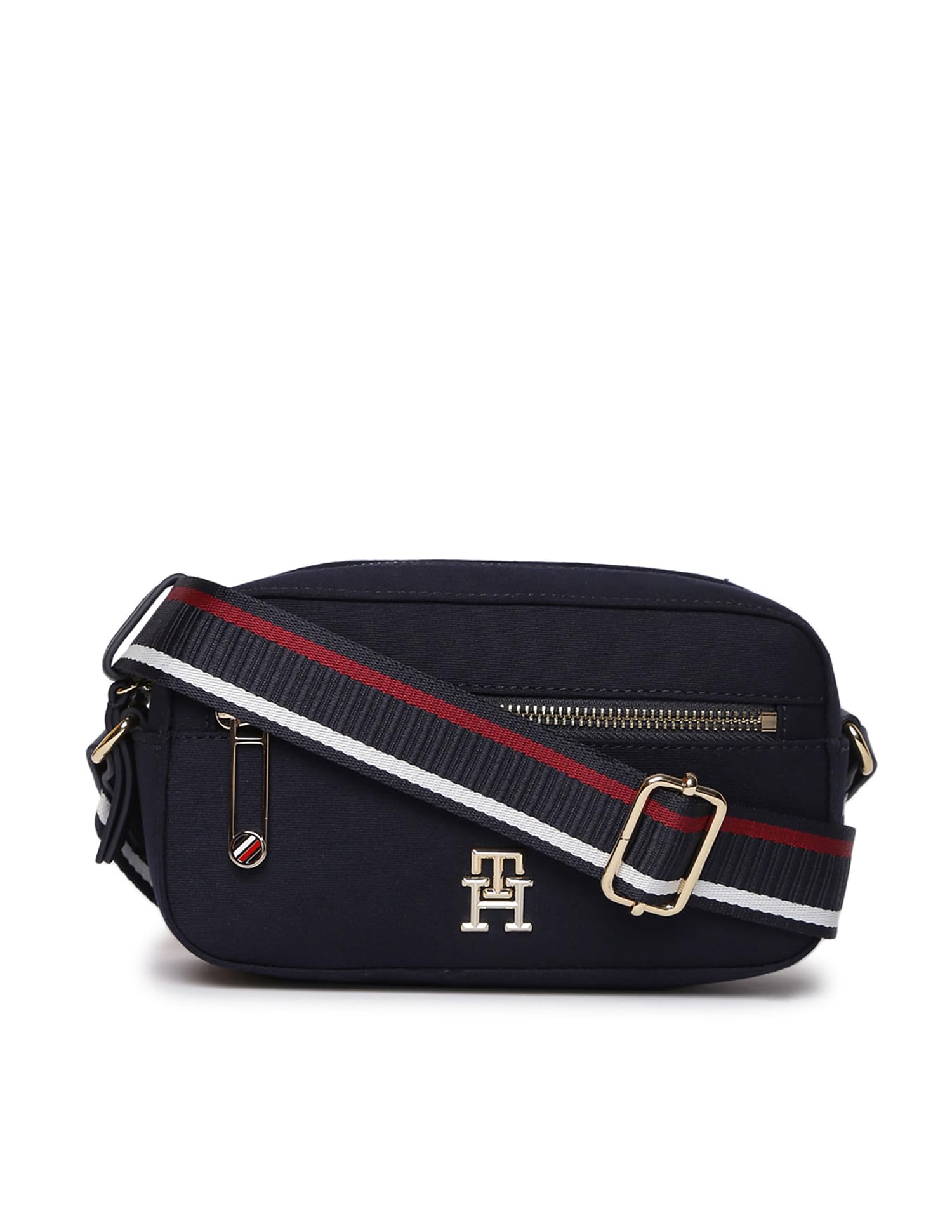 Tommy Hilfiger Polyester Zipper Closure Women's Casual Sling Bag (BLUE, XL)