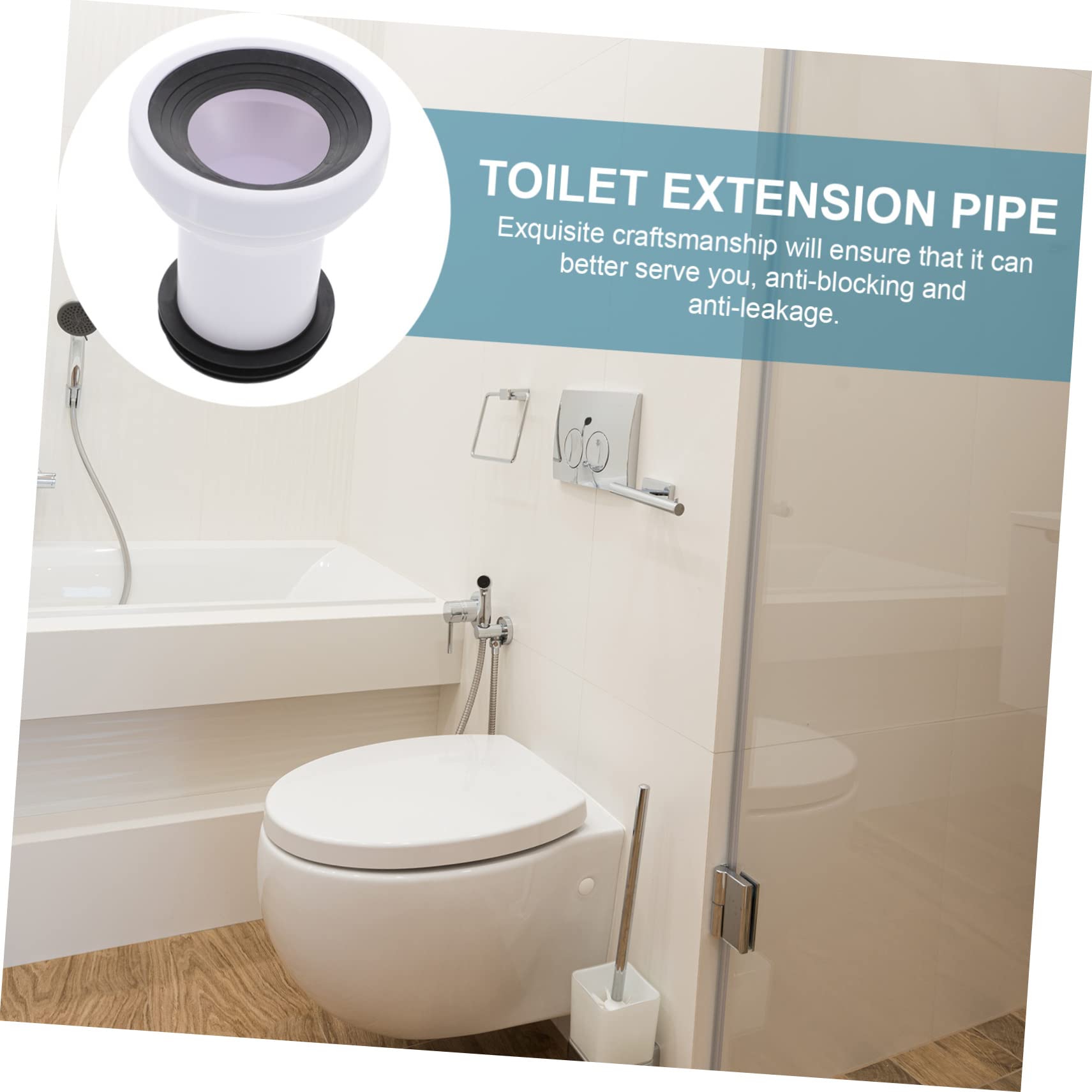 2 Pezzi Estensione per Collega e Previeni Perdite Tubo Estensione per Wc e Facile Installazione e Alta Accessorio Design