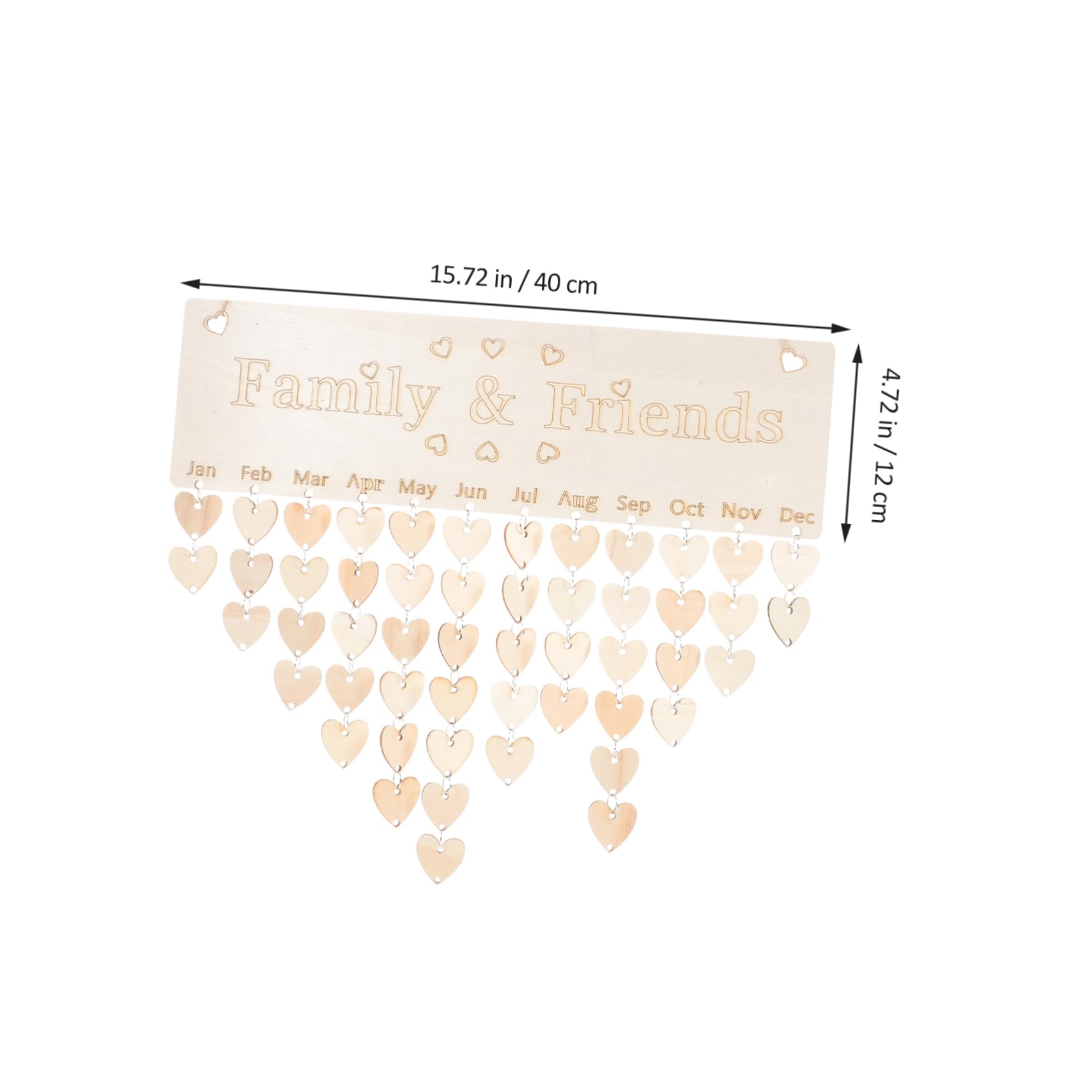 SHINEOFI 5sets Calendario Di Compleanno Legno Per Famiglia e Amici Decorazione Da Parete Per Festeggiamenti Speciali Facile Da Montare e Personalizzabile Per Famiglie Numerose