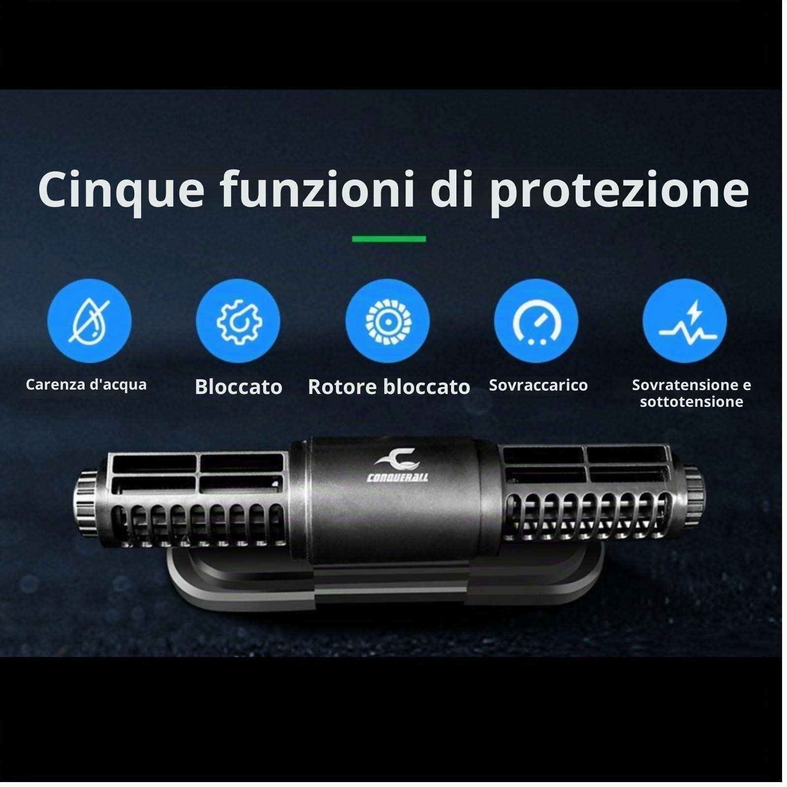 CONQUERALL Pompa a onde incrociate DC 24V 55W 10000～35000L/H regolazione multivelocità per acquario e vasche di pesce