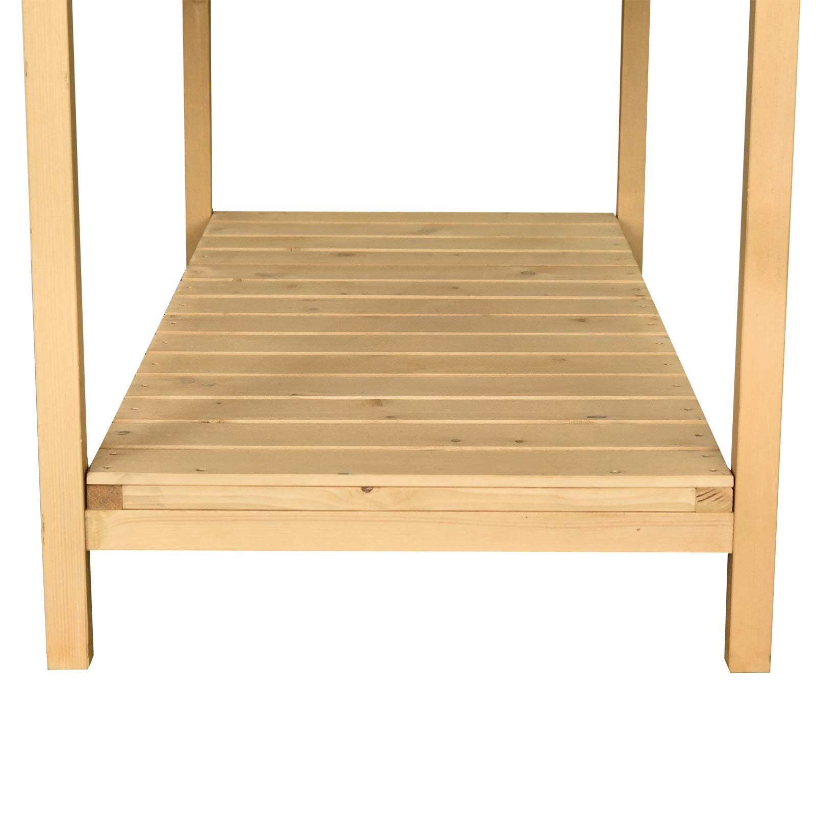 Outsunny Jardinière sur Pieds carré Potager avec étagère dim. 110L x 46l x 76H cm 8 Compartiments & Inserts d'irrigation Bois de Sapin