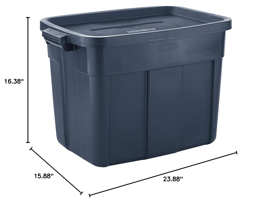 その他 Rubbermaid RoughneckStorage Box, 18 gal Rubbermaid Roughneck 18 Gal. Storage Box, Dark Indigo