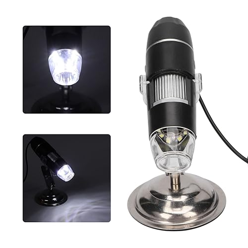 Miniatura 4 de Detector del cuero cabelludo de la piel 500X de la ampliación de la luz LED para el análisis del folículo del pelo, dispositivo multifuncional para