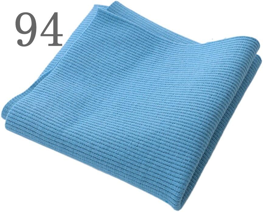 TinaKim Ribbing for Cuffs Fabric, Waistbands Neckbands Hoodies Material for Jacket Sewing (20" L x 43" W, 94 Blue)