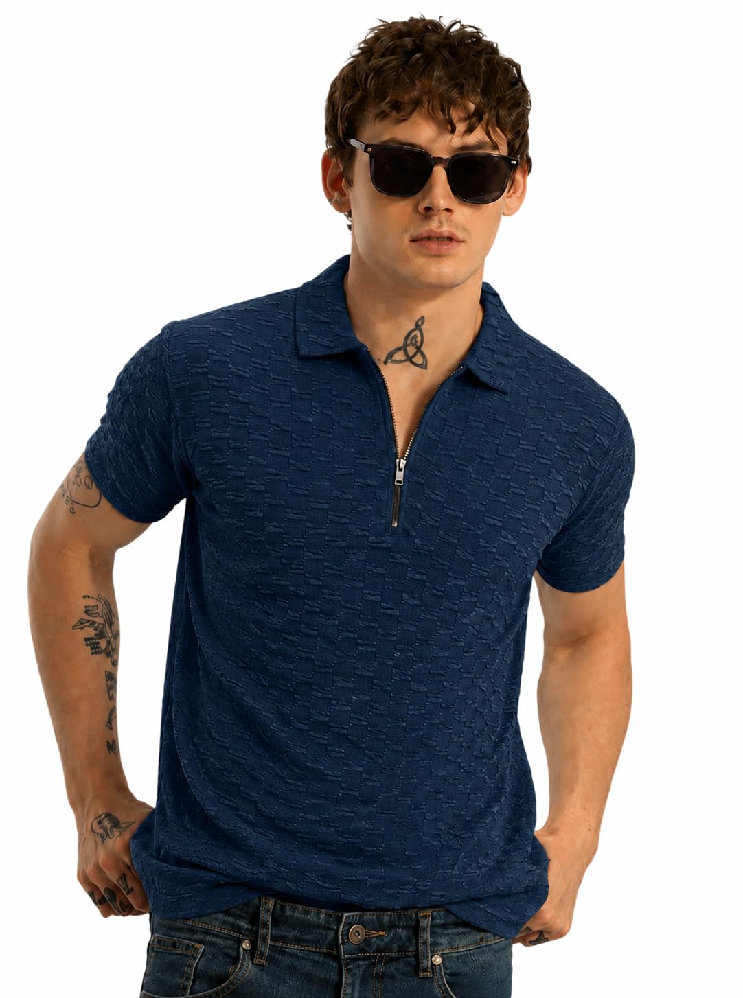 preneum Men's Poly Cotton Rich Solid Polo Tshirt | Collar Tshirts | Half Sleeves | Plain-Regular Fit (Available in Plus Sizes)-picture-53