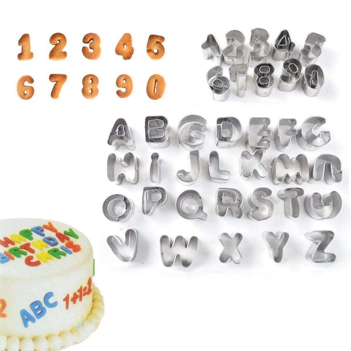 Amazon｜抜き型 37個セット ミニ 記号 アルファベット 数字 クッキー型