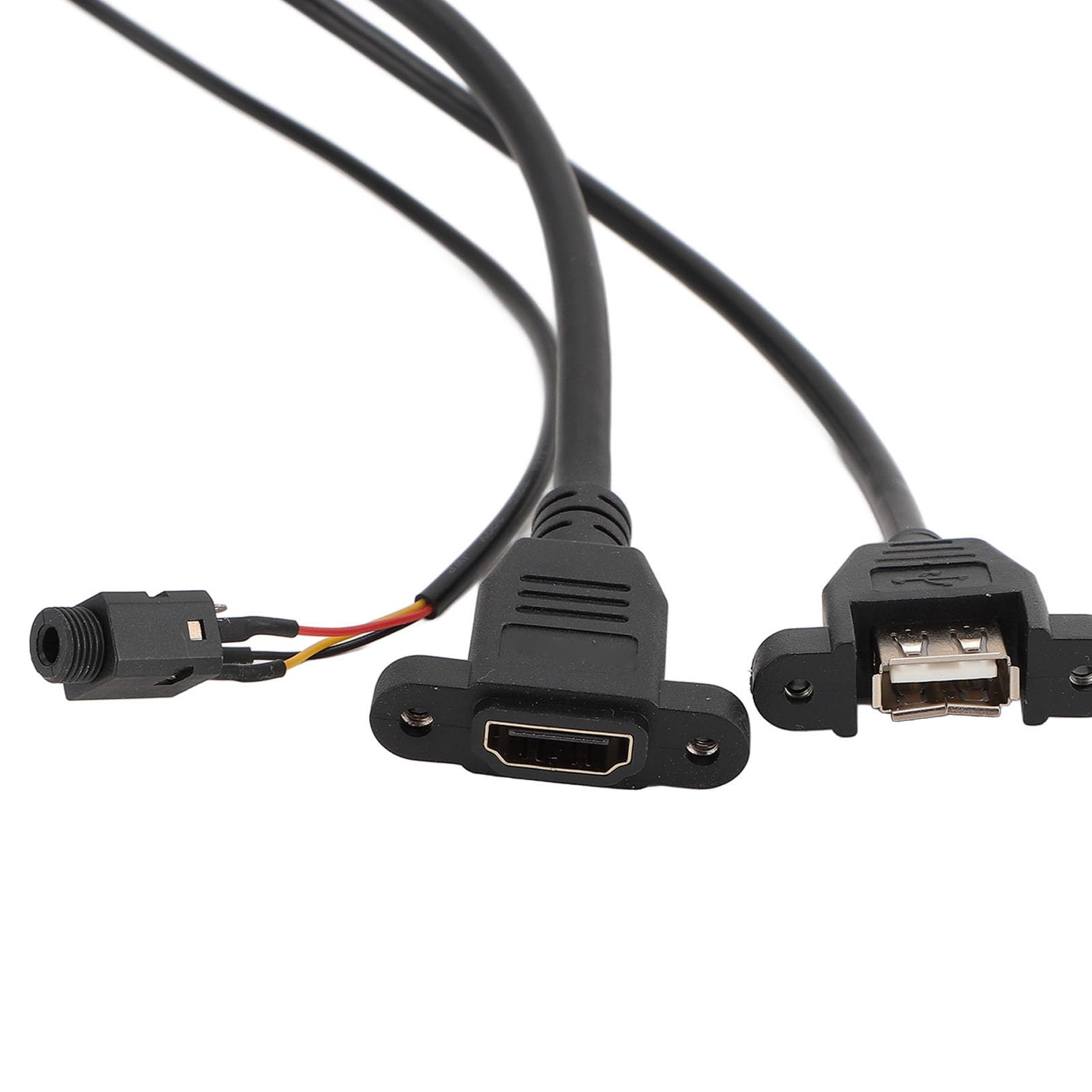 Plaque Murale de Prise Multimédia, Prise Murale avec 5 Interfaces, Dont USB, Interface Multimédia HD, VGA, Son 3,5 Mm, Réseau RJ45, Alliage D'aluminium