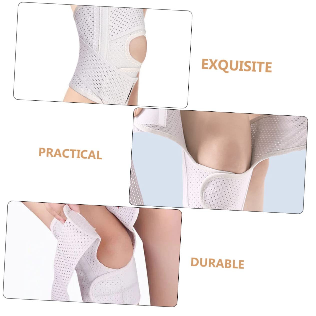 FRCOLOR Adjustable Sports Knee Strap Breathable Patella Support for Running Climbing Weightlifting Comfortable Knee Protective Strap