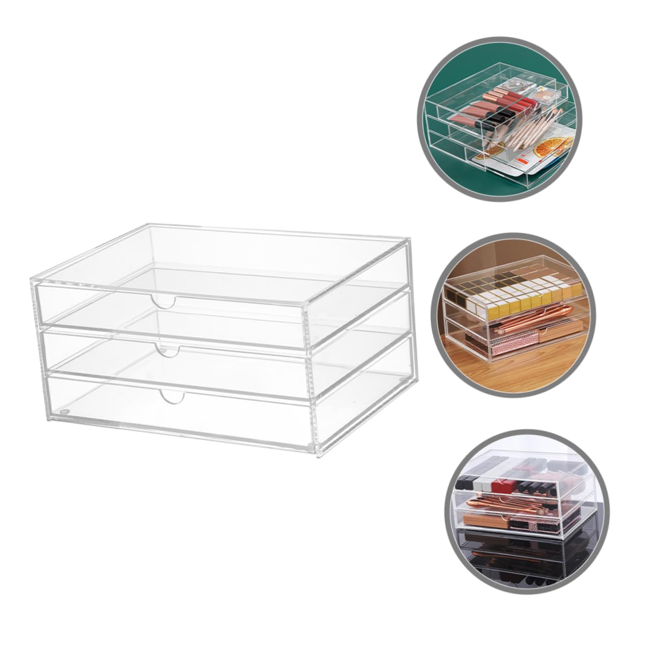 MAGICLULU Organisateur de Tiroirs à 3 Couches Transparent en Acrylique