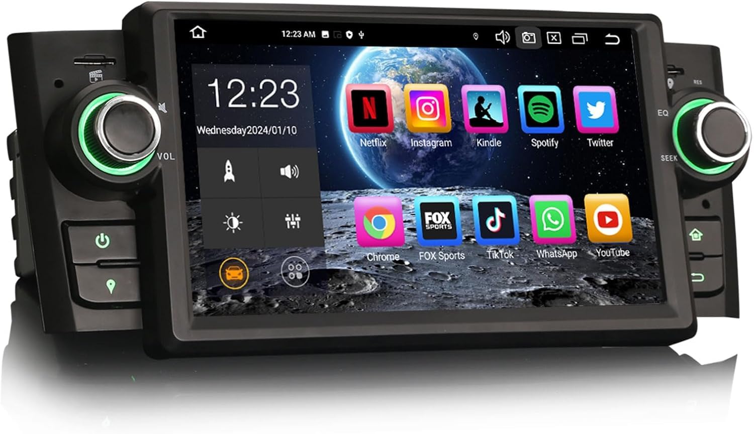 Erisin 4GB+64GB Android 16 2 DIN Autoradio Bluetooth per Fiat Punto Linea