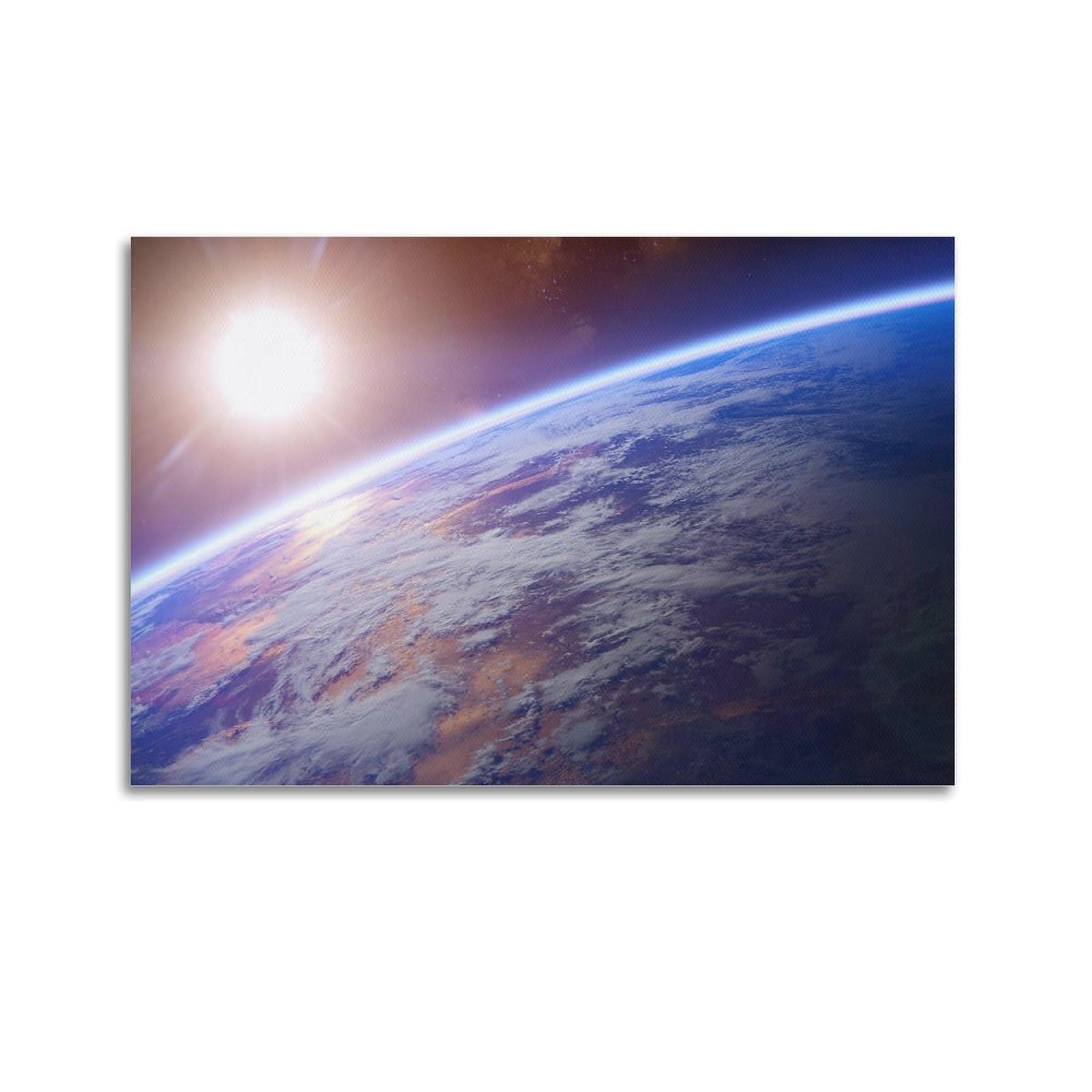OKAHYS Earth Orbit Planet Space Poster Decorative Painting Canvas Wall Artworks Picture 24x36inch(60x90cm)