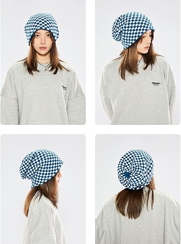 Vista 7 de Croogo Gorro de punto holgado para mujer, diseño de calavera, elástico, cálido, estilo trineo, holgado, de gran tamaño, para esquí, patinaje