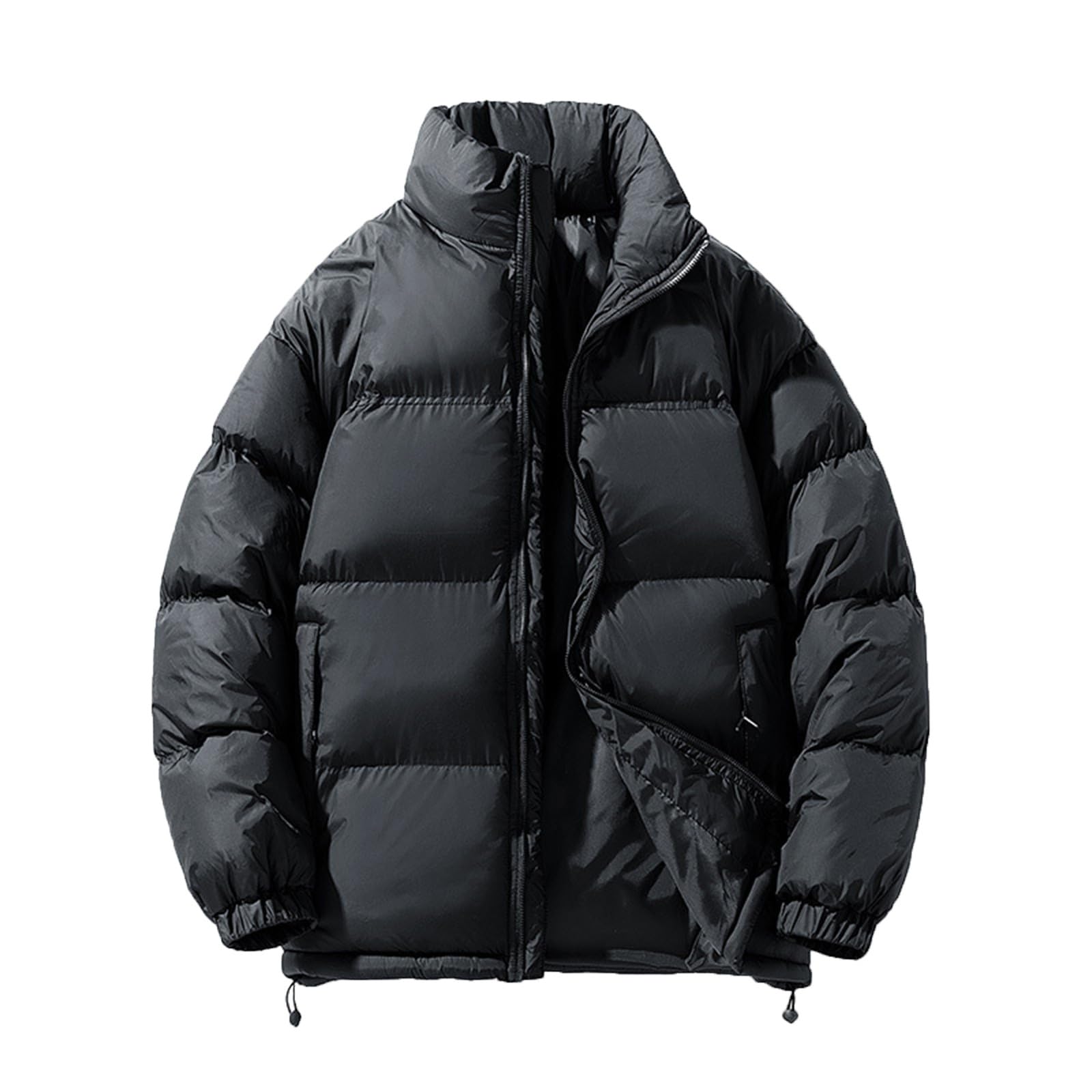 KOG Winterjacke Herren Steppjacke Daunenmantel Dicker Parka Wintermantel Oberteil Männer übergangsjacken Fashion Windjacke Mode Kapuzenjacke Laufjacke Casual Puffer Jacke Baumwolle Fleecejacken