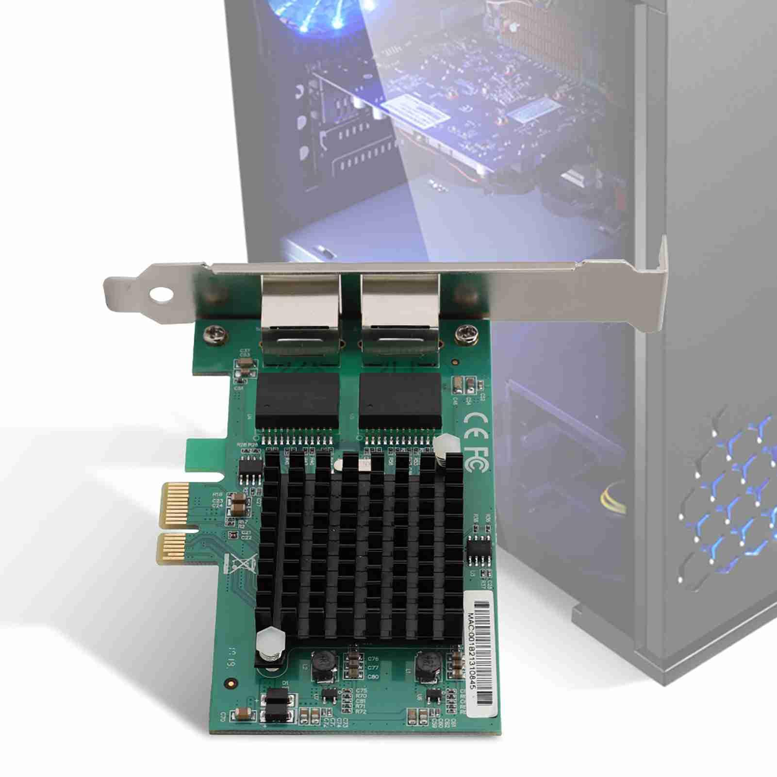 Sxhlseller Carte Réseau Gigabit Ethernet - Carte Réseau PCI-E pour L'utilitaire Pro Set pour Device Manager