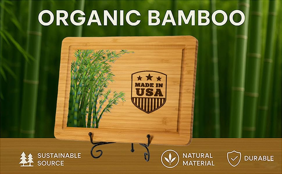 Tabla de cortar rectangular de bambú personalizada miniatura 5