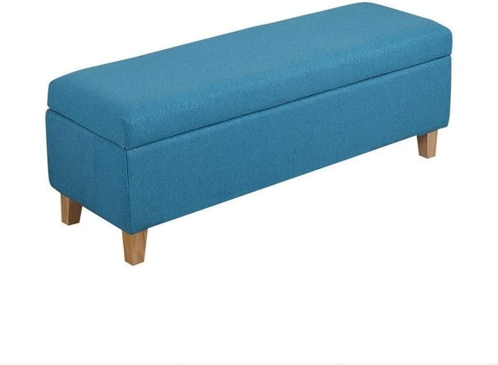 Tabouret en lin de qualité supérieure avec pieds en bois massif