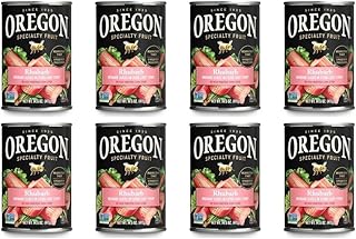 Oregon Rhubarb in Extra Light Syrup, 14.6 oz Cans, Pack of 8