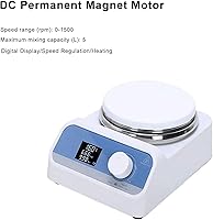 Vista 3 de Magnetic Stirrer, 1500R/Min Magnetic Stirrer Hot Plate, Laboratory Magnetic Mixer, Digital Magnetic Stirrer for Laboratory, Classroom, Scientific