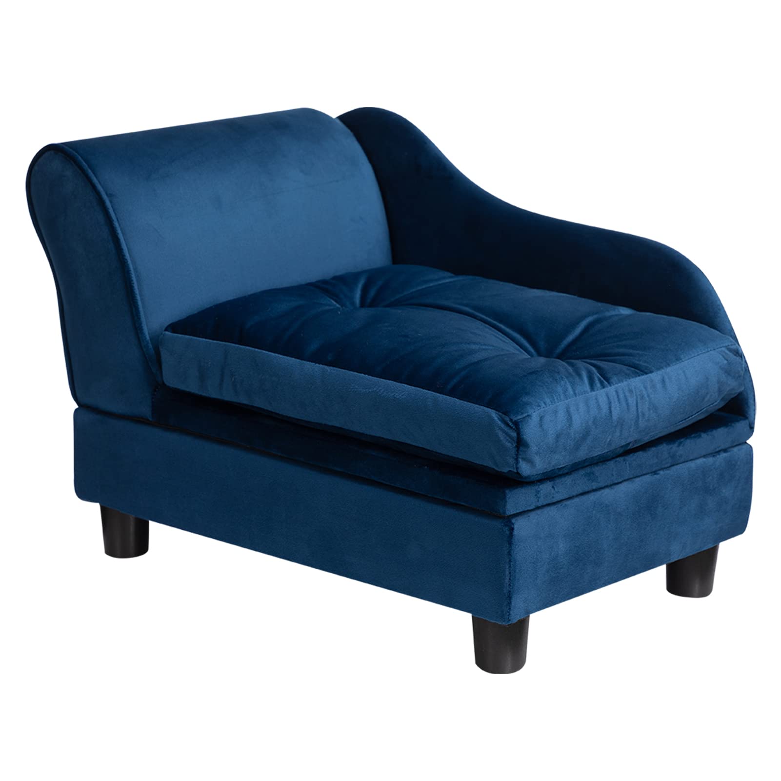 Hollypet Pet Sofa Couch with Storage, Dog Couch Sofa Bed with Washable