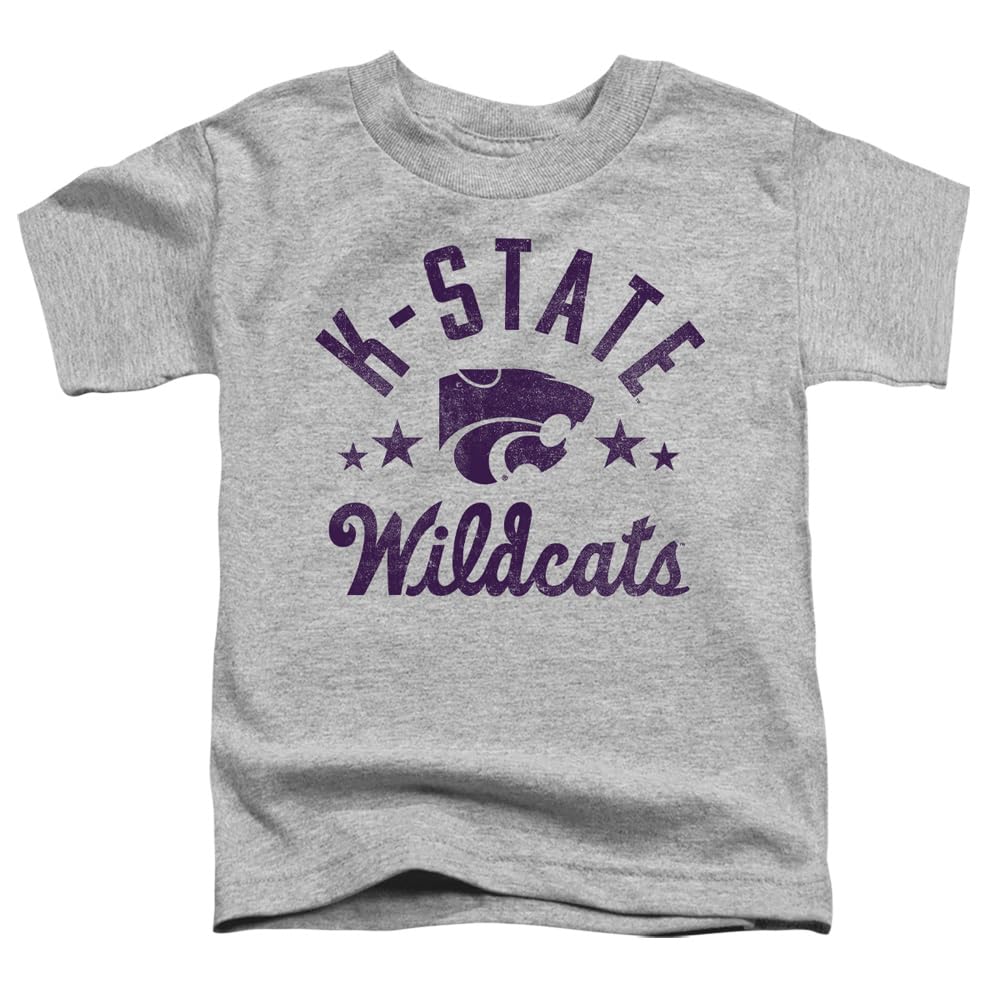 Kansas State University Official Wildcats Unisex Toddler T Shirt,Athletic Heather, 2