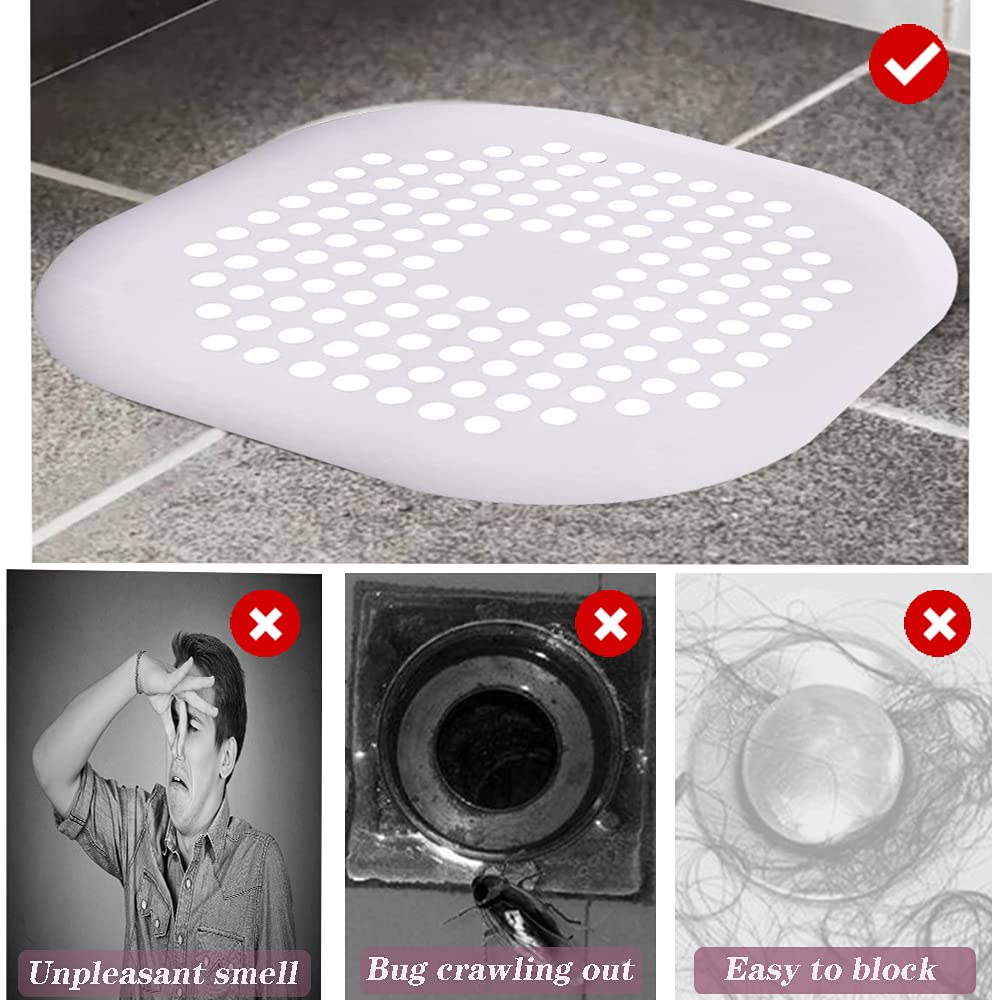 LINTRA Haarfänger Für Dusche & Waschbecken - Edelstahl Abflusssieb 100x100mm