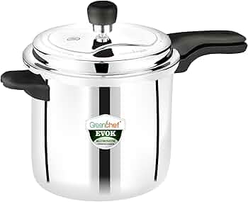 Greenchef Evok 10 L Non Induction Base Pressure Cooker (Aluminium)