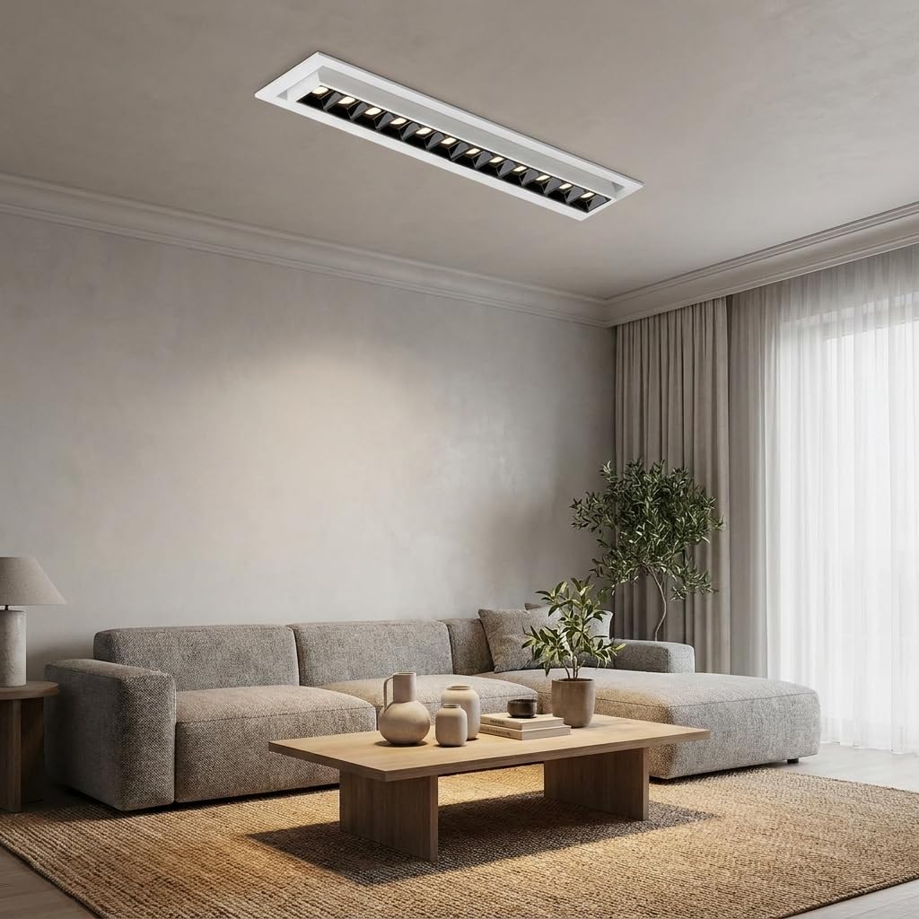 BARCELONA LED Foco Lineal LED Empotrable 20W Orientable CRI90 Blanco