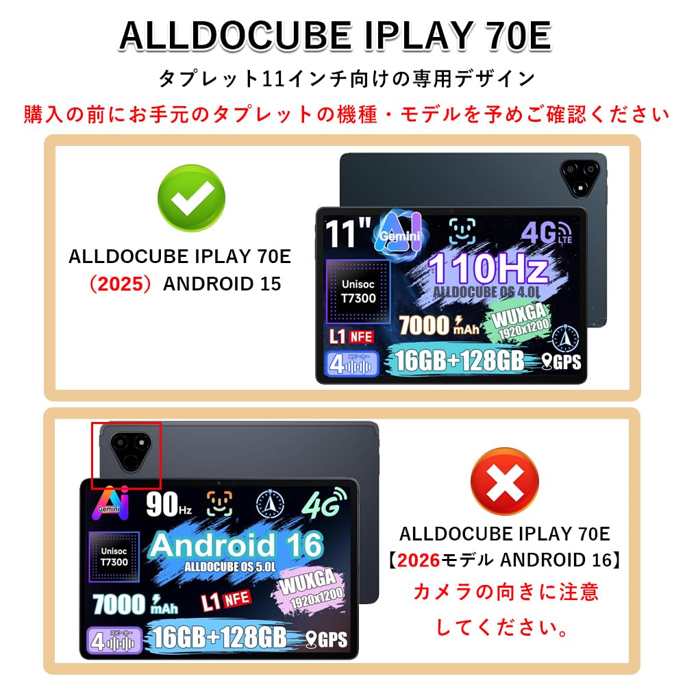 Amazon.co.jp: 【NSFN】ALLDOCUBE iPlay70E 専用保護ケース ALLDOCUBE
