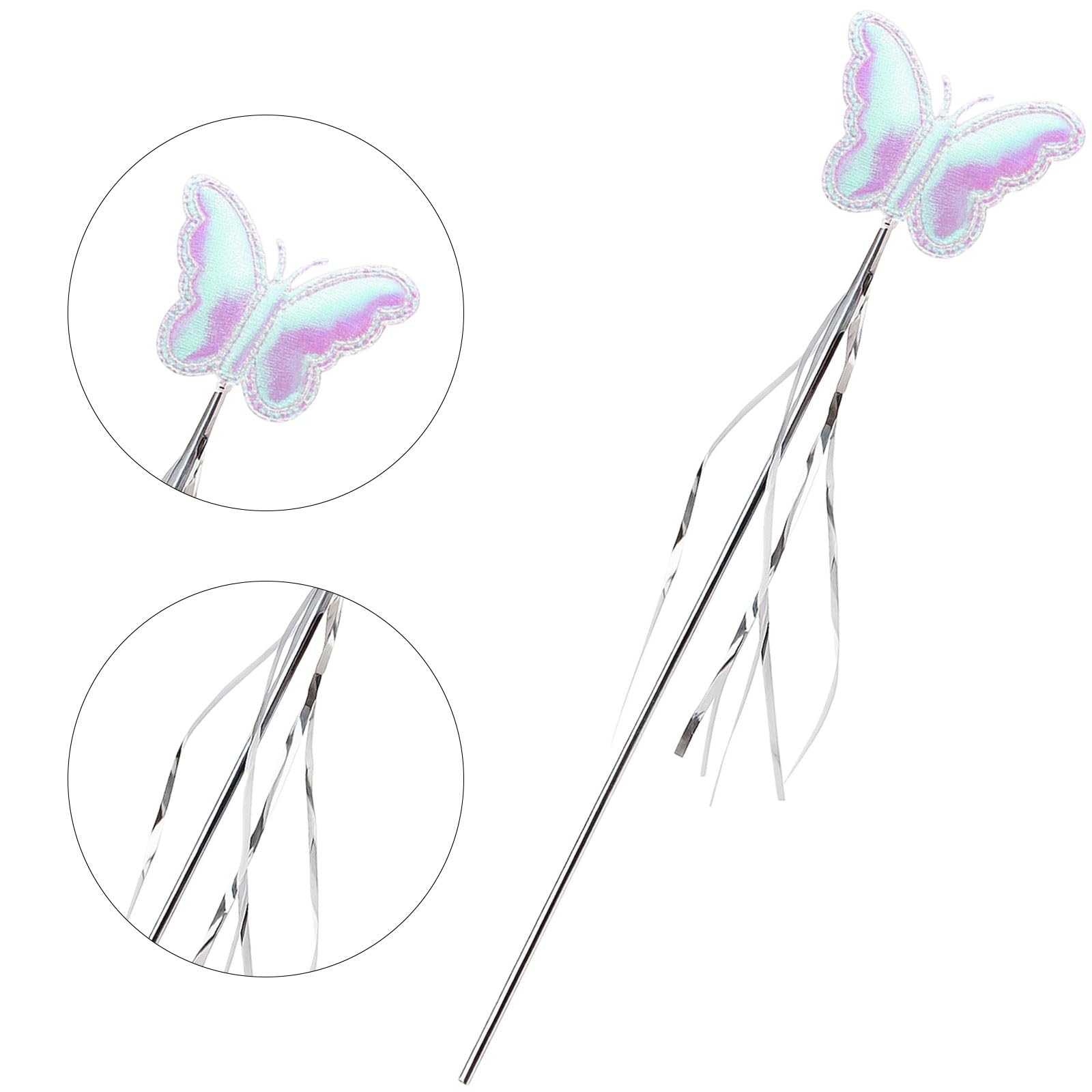GWAWG 3PCS Fairy Costume for Girls,Angel Costumes Kids,Fairy Wings Kids, Magic Wand and Headband,Christmas Fancy Dress Accessories - Image 3