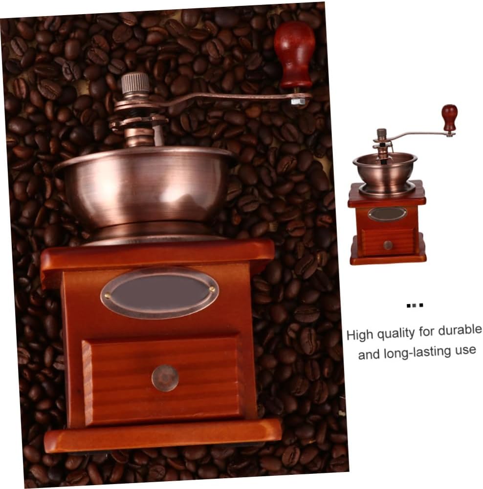 GARVALON Manual Coffee Grinder Ceramic Burr Bean Grinder Machine with Handle Compact Portable Design for Office Travel and Home Brewing