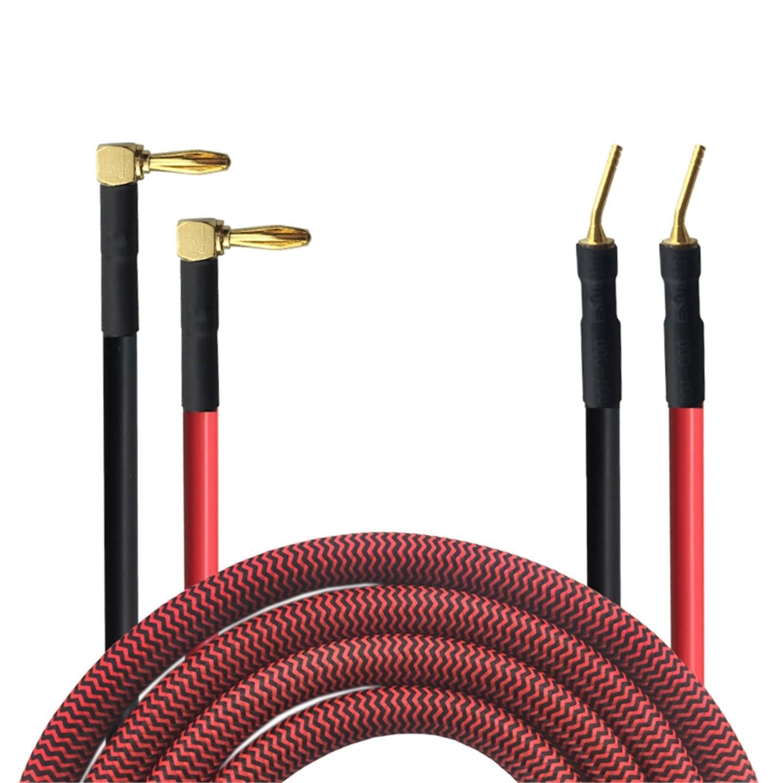 Cable de altavoz banana chapado en oro OFC que elimina la distorsión en tu receptor de audio