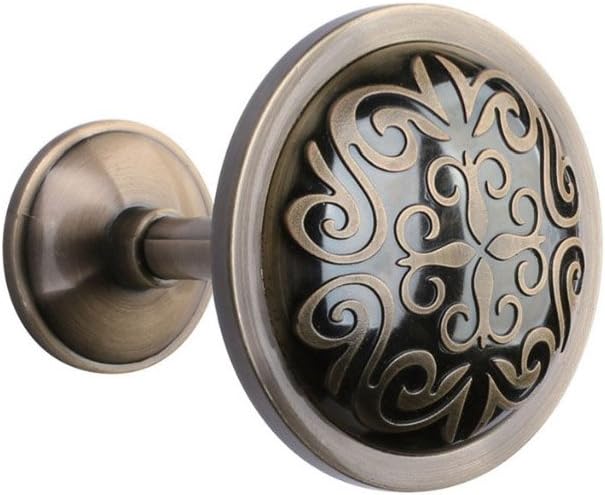 Set of 2 Drapery Medallion Holdback Alloy Wall Hook Curtain Rod (Bronze)