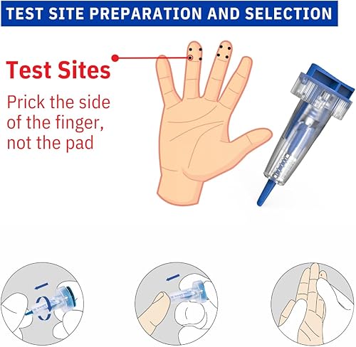 Miniatura 17 de ONE-CARE Opti - Lancetas de seguridad, botón superior activado, 21G x 0.110 in, cómodas, 200 unidades, precargadas, estériles