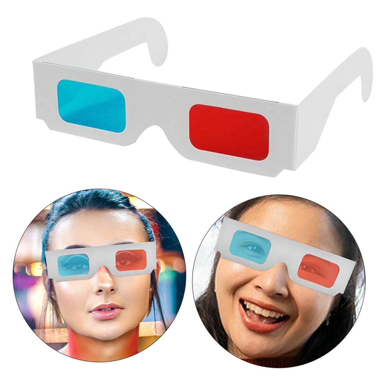 70piezas Gafas de Papel Anaglifas Gafas de Cartón Marco para Ver Películas Casa Reuniones Familiares y Presentaciones Educativas