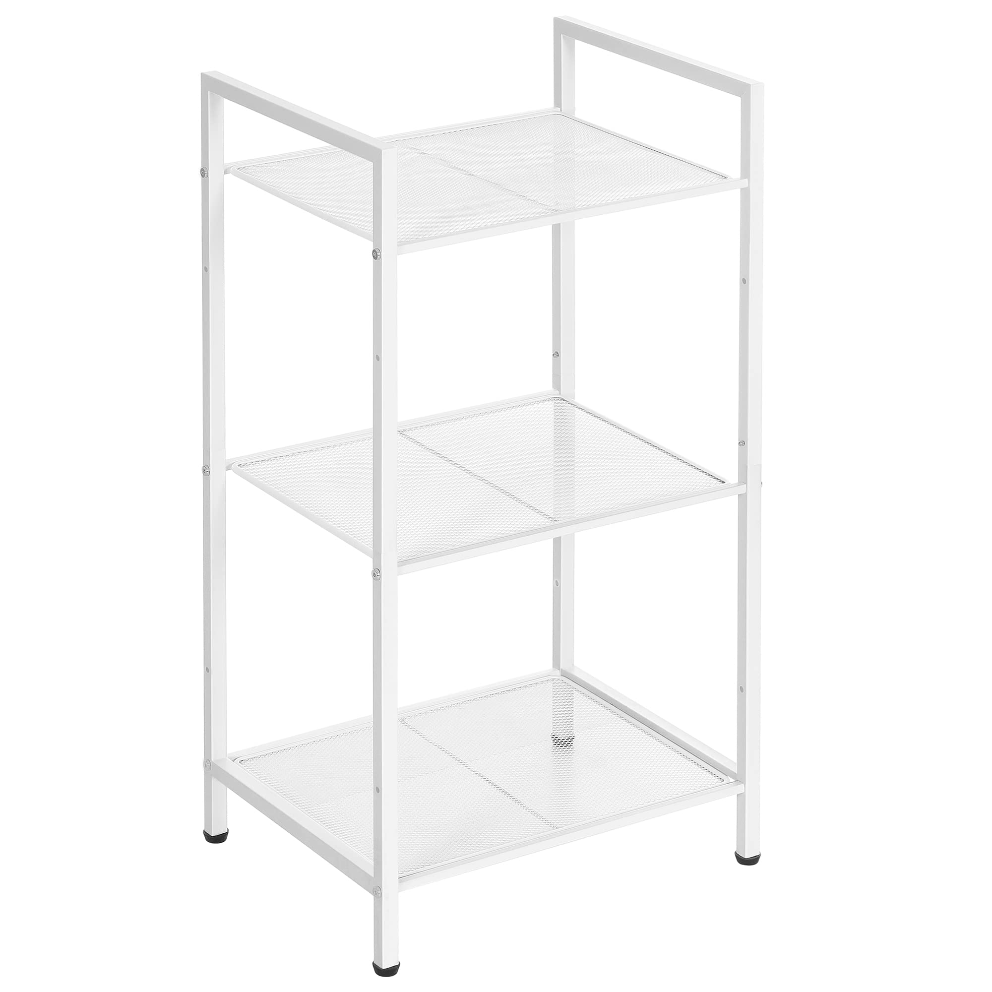 SONGMICS 3-Tier Storage Rack, Bathroom Shelf, Extendable Plant Stand with Adjustable Shelf, for ...